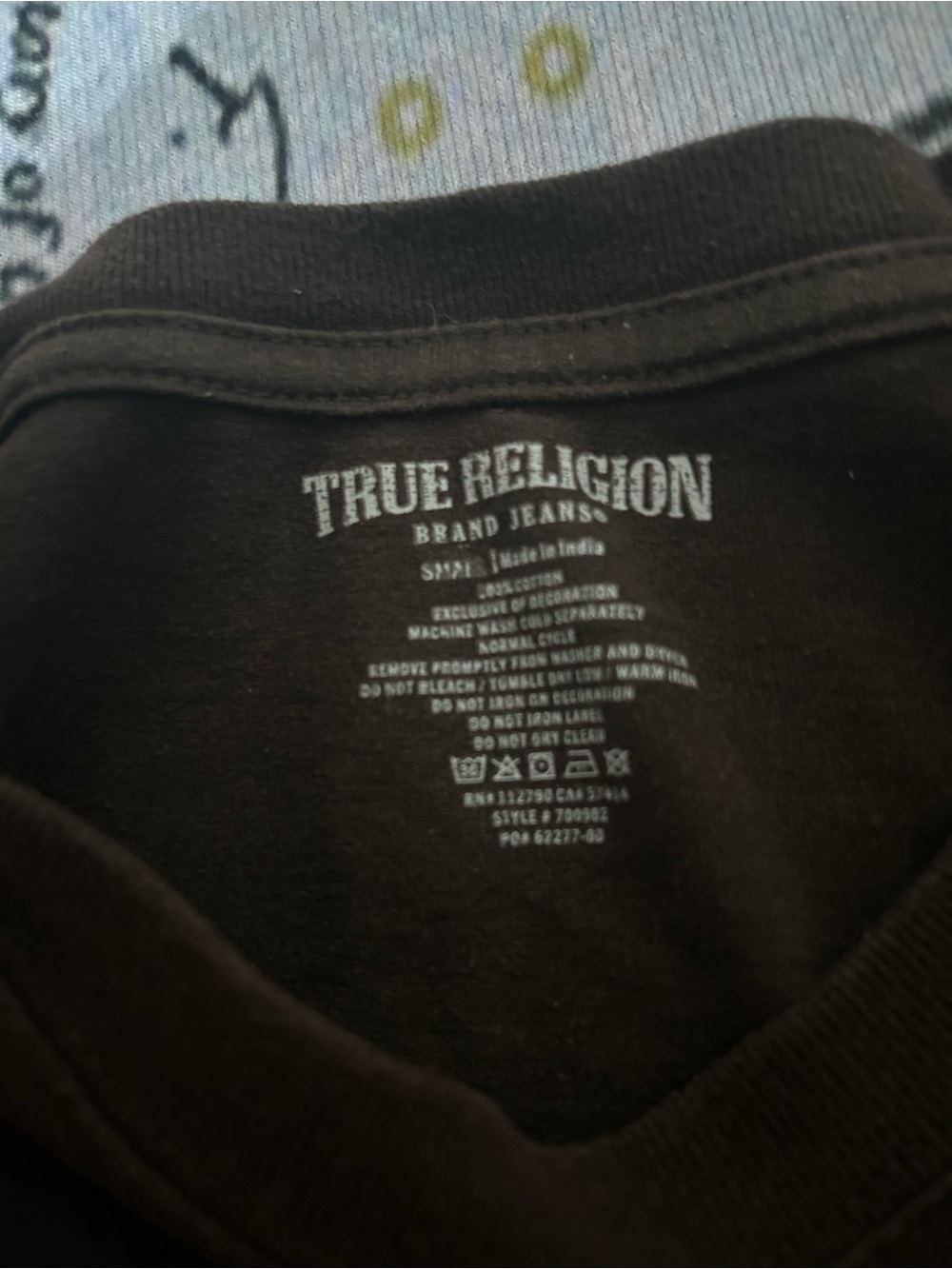 True Religion Men’s Black Crewneck Pullover